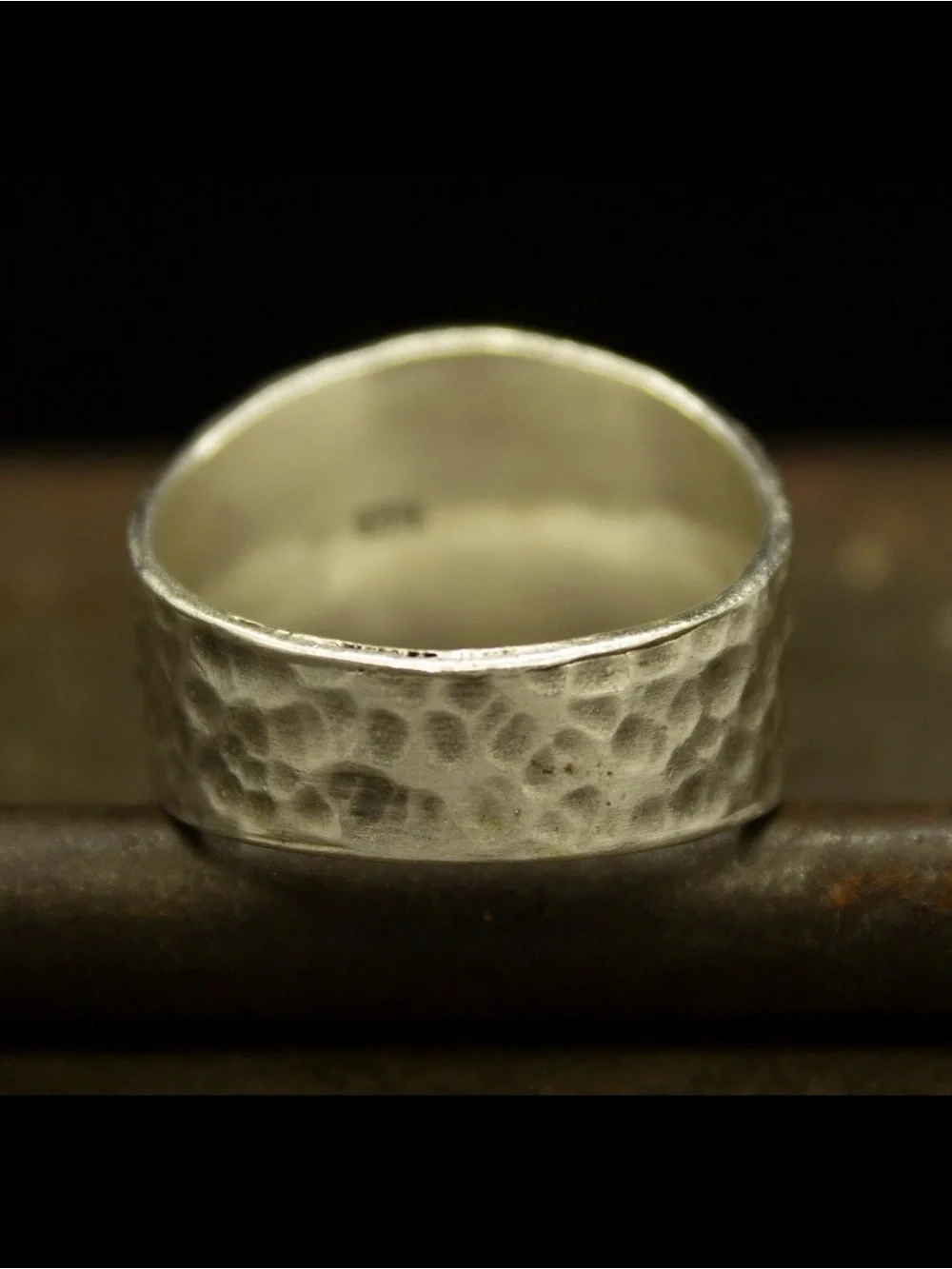 VINTAGE • Sterling Silver Hammered Signet Ring Owl AOE of the Athenian